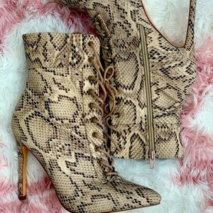 Snakeskin Booties